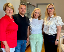Bivši predsjednik LC Zagorje Mladen Cesarec i trenutna predsjednica Valentina Kuntić Arich te ravnateljica bolnice Bračak, dr. med. Andreja Filija, i dipl. oec. Dubravka Bakliža